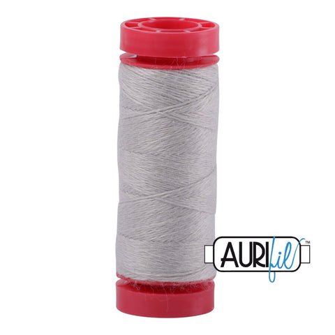 Aurifil LANA WOOL 8602 Whisper Grey Gray 12 Weight Wt 50 Meters 54 Yards Spool Quilt Wool Quilting Thread