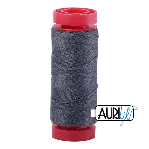 Aurifil LANA WOOL 8615 Graphite Blue Grey Gray 12 Weight Wt 50 Meters 54 Yards Spool Quilt Wool Quilting Thread