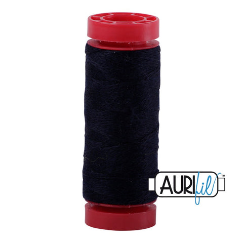 Aurifil LANA WOOL 8785 Blue Black 12 Weight Wt 50 Meters 54 Yards Spool Quilt Wool Quilting Thread
