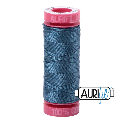 AURIFIL 4644 Smoke Blue MAKO 12 Weight Wt 54 Yards Spool Quilt Cotton Quilting Thread
