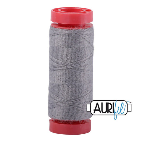 Aurifil LANA WOOL 8609 Slate Medium Grey Gray 12 Weight Wt 50 Meters 54 Yards Spool Quilt Wool Quilting Thread