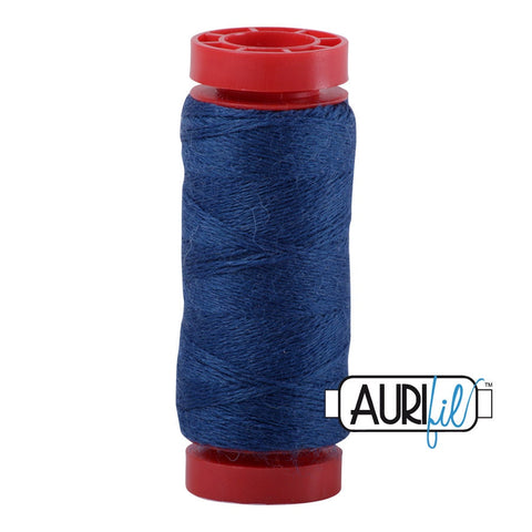 Aurifil LANA WOOL 8730 Dark Turquoise Blue 12 Weight Wt 50 Meters 54 Yards Spool Quilt Wool Quilting Thread