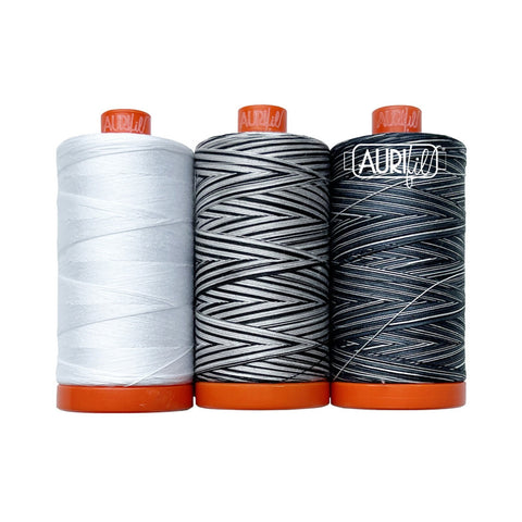 Aurifil Spider Lily Color Builder Mako Cotton 50 Weight Large Spool VARIEGATED Beige Quilting Thread Set of 3 2024, 4652, 4665