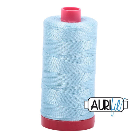 AURIFIL 2805 Light Turquoise Blue MAKO 12 Weight Wt 350M 356Yd Spool Quilt Cotton Quilting Thread