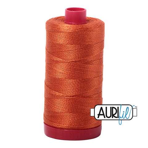 AURIFIL 2240 Rusty Orange Red Rust Copper MAKO 12 Weight Wt 350M 356Yd Spool Quilt Cotton Quilting Thread