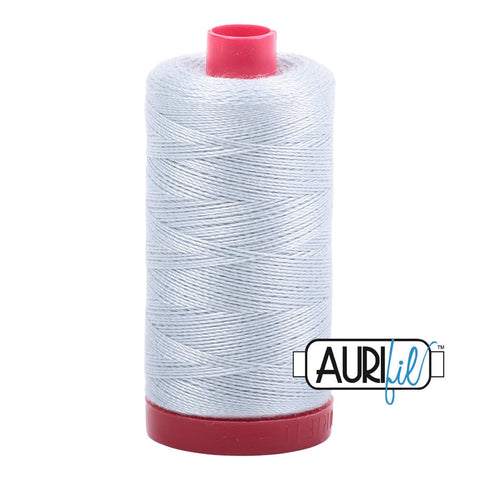 AURIFIL 2846 Iceberg Blue Light Grey Gray MAKO 12 Weight Wt 350M 356Yd Spool Quilt Cotton Quilting Thread