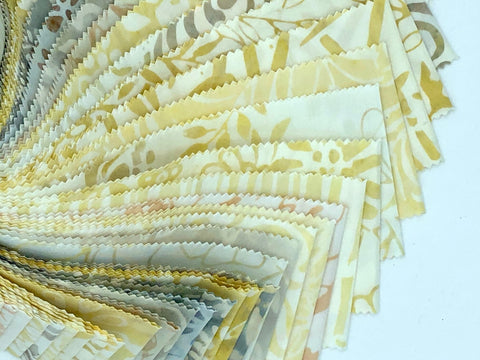 Java Batiks Beige Tan Batik Jelly Roll 40 2.5 Inch Fabric Strips ST-MASJAB-TAN Version 2