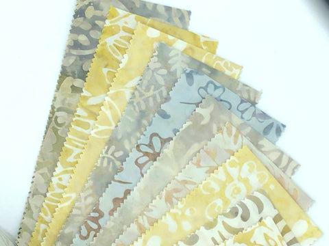 Java Batiks Beige Tan Batik Jelly Roll 40 2.5 Inch Fabric Strips ST-MASJAB-TAN Version 2