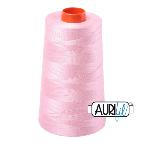 AURIFIL Cone 2423 Baby Pink Egyptian Mako Cotton 50 Weight Wt 5900 Meters 6452 Yards Quilt Cotton Quilting Thread