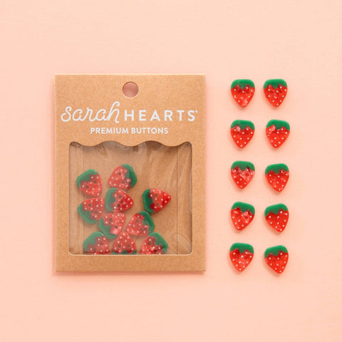 Strawberry Small 5/8" Buttons