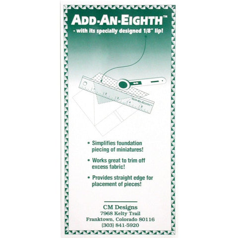 Add an Eighth 6 Inch Foundation Paper Piecing FPP Green Ruler Quilting Ruler ADA61-8