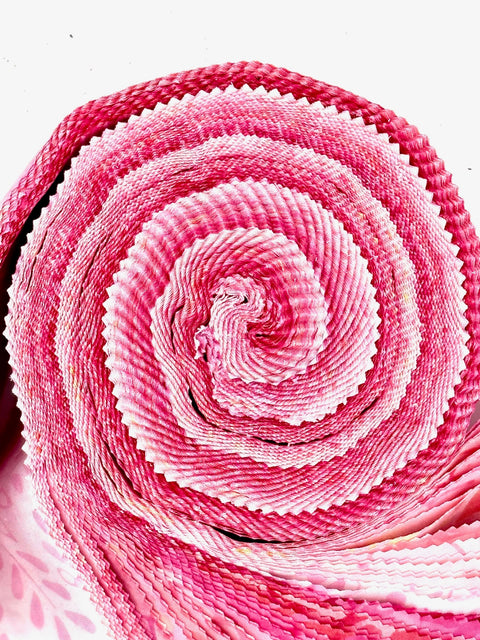 Java Batiks Pink Lemonade Batik Jelly Roll 40 2.5 Inch Fabric Strips ST-MASJAB-PIL