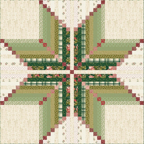 NEW Andover Joy Holiday Floral Edyta Sitar Laundry Basket Quilts LBQ Cream Red Tan Green Beige Layer Cake Fabric Bundle