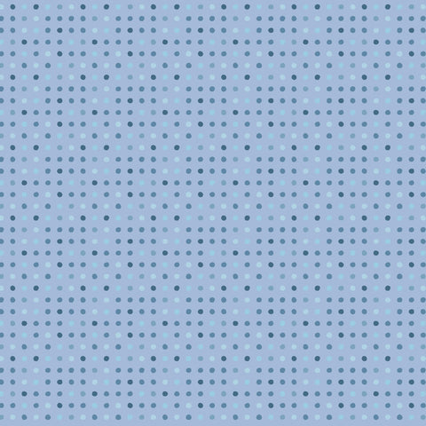 Poppie Cotton Seeing Spots Polka Dot Aqua Blue Pink Green Yellow Shabby Chic Cottage Fabric 9 FQ Fat Quarter Bundle