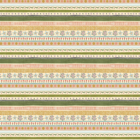 Poppie Cotton Cottage Charm Aqua Blue Pink Green Yellow Shabby Chic Floral 2.5 in Fabric Strips Jelly Roll 42 Pcs