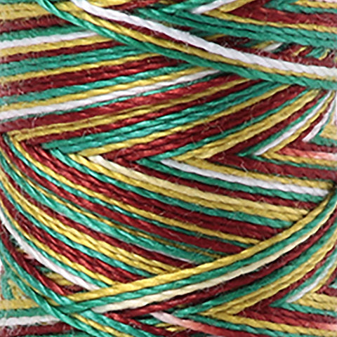 AURIFIL Variegated Cone 4650 Leaves Red Green Holiday Christmas Mako Cotton 50 Weight Wt 5900 M 6452 Yds Quilt Quilting Thread