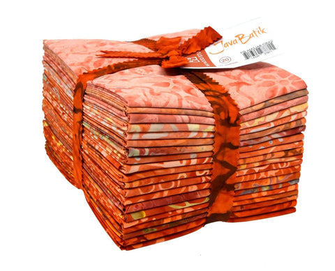 Java Batiks Orange Light to Dark Orange Batik Fat Quarters 20 Fqs Fabric 18 x 22 FQ-MASJAB-ORA2