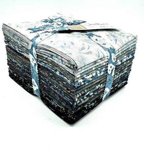 Java Batiks Grey Gray Black Light to Dark Grey Black Batik Fat Quarters 20 Fqs Fabric 18 x 22 FQ-MASJAB-BLA2