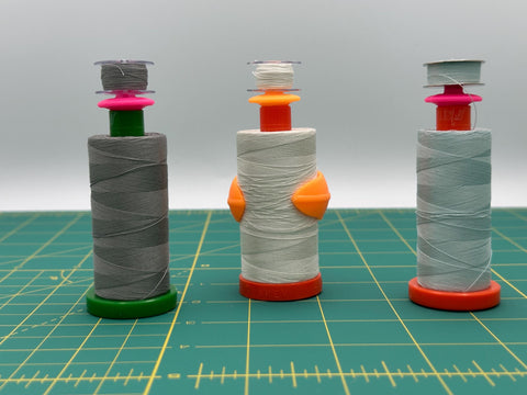 Thread Spool Bobbini Bobbin Holder Organization Pink Orange Blue Green Set of 12