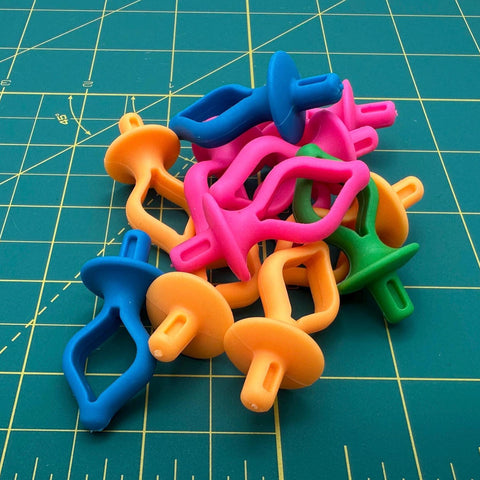 Thread Spool Bobbini Bobbin Holder Organization Pink Orange Blue Green Set of 12