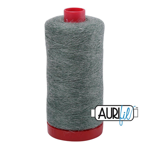 Aurifil LANA WOOL 8886 Sea Green Melange 12 Weight Wt 350 Meters 383 Yards Spool Quilt Wool Quilting Thread