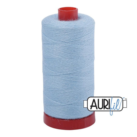 Aurifil LANA WOOL 8805 Light Turquoise Blue 12 Weight Wt 350 Meters 383 Yards Spool Quilt Wool Quilting Thread