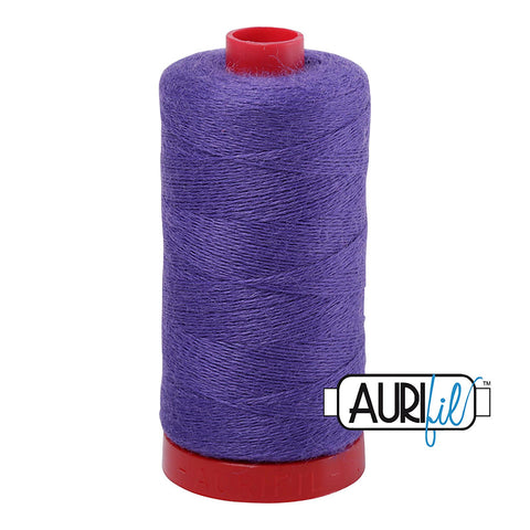 Aurifil LANA WOOL 8526 Iris Purple 12 Weight Wt 350 Meters 383 Yards Spool Quilt Wool Quilting Thread