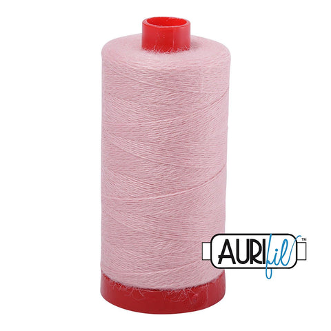 Aurifil LANA WOOL 8425 Bubble Gum Pink 12 Weight Wt 350 Meters 383 Yards Spool Quilt Wool Quilting Thread