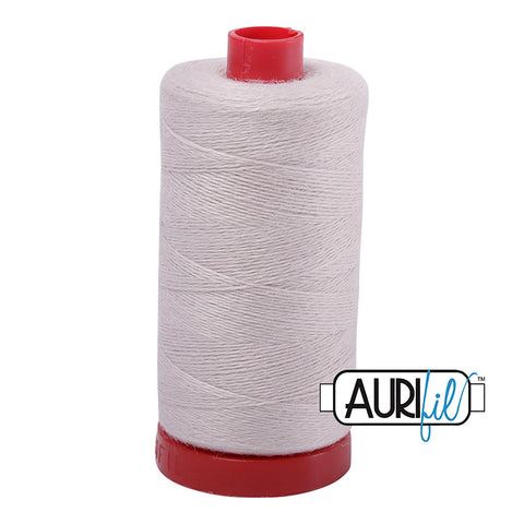 Aurifil LANA WOOL 8345 Oatmeal Beige 12 Weight Wt 350 Meters 383 Yards Spool Quilt Wool Quilting Thread