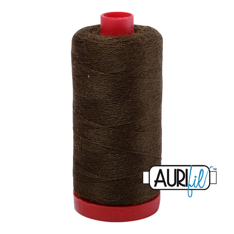 Aurifil LANA WOOL 8331 Khaki Green 12 Weight Wt 350 Meters 383 Yards Spool Quilt Wool Quilting Thread