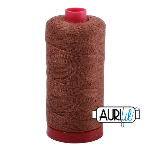Aurifil LANA WOOL 8321 Hazelnut Brown Beige 12 Weight Wt 350 Meters 383 Yards Spool Quilt Wool Quilting Thread
