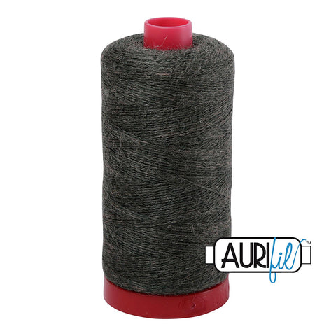 Aurifil LANA WOOL 8073 Hunter Green Melange 12 Weight Wt 350 Meters 383 Yards Spool Quilt Wool Quilting Thread