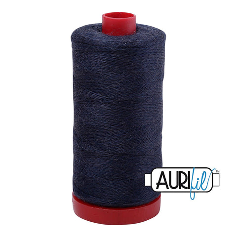 Aurifil LANA WOOL 8093 Midnight Blue 12 Weight Wt 350 Meters 383 Yards Spool Quilt Wool Quilting Thread