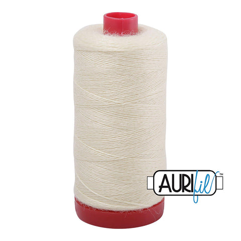 Aurifil LANA WOOL 8110 Light Lemon 12 Weight Wt 350 Meters 383 Yards Spool Quilt Wool Quilting Thread
