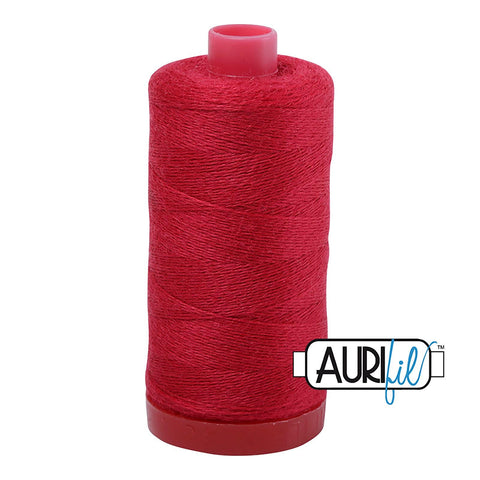 Aurifil LANA WOOL 8258 Cranberry Red 12 Weight Wt 350 Meters 383 Yards Spool Quilt Wool Quilting Thread