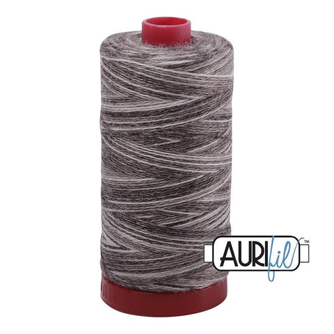 Aurifil LANA WOOL 8012 Nutty Nougat Grey White 12 Weight Wt 350 Meters 383 Yards Spool Quilt Wool Quilting Thread