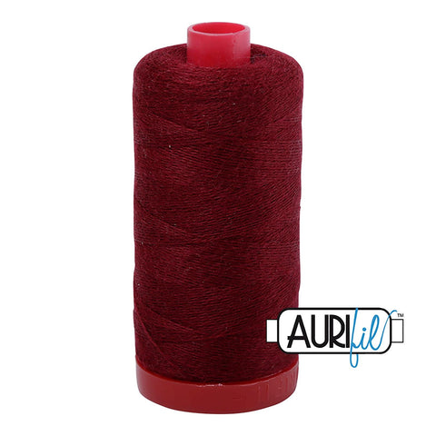 Aurifil LANA WOOL 8460 Wine Red 12 Weight Wt 350 Meters 383 Yards Spool Quilt Wool Quilting Thread