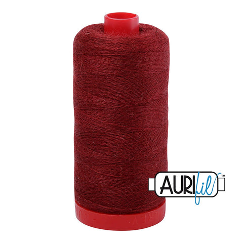 Aurifil LANA WOOL 8266 Fire Brick Red 12 Weight Wt 350 Meters 383 Yards Spool Quilt Wool Quilting Thread