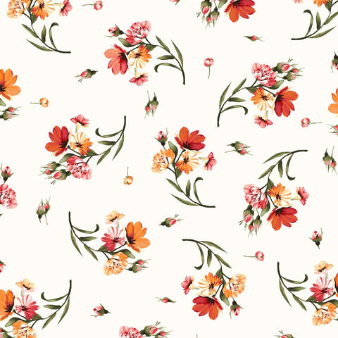Harvest Rose Flannel Floral Autumn Rose Jelly Roll 2.5 Inch Strips Maywood Woolies Flannel Pink Orange Black Red Cotton Flannel Fabric
