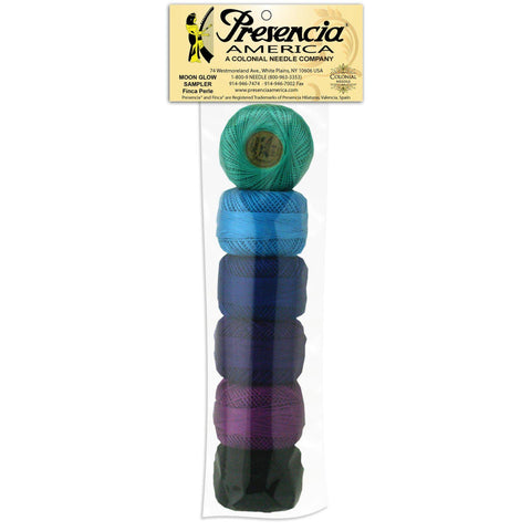 Presencia Finca PERLE Cotton Size 8 Set of 6 Moonglow Sashiko Sampler 75 Yards Each Applique Cotton Embroidery Thread