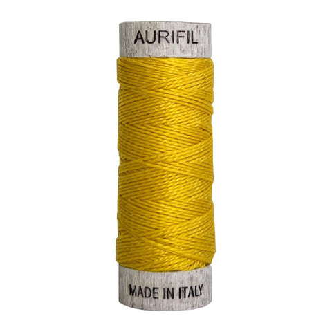 AURIFIL 2120 Canary Yellow MAKO 8 Weight Wt 35 Meters 38 Yards Spool Quilt Cotton Quilting Thread