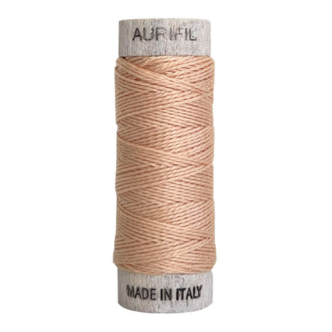 AURIFIL 2205 Flesh Peach MAKO 8 Weight Wt 35 Meters 38 Yards Spool Quilt Cotton Quilting Thread