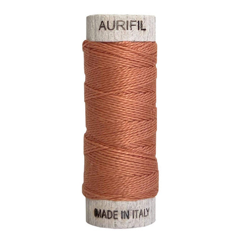 AURIFIL 2215 Peach Orange MAKO 8 Weight Wt 35 Meters 38 Yards Spool Quilt Cotton Quilting Thread