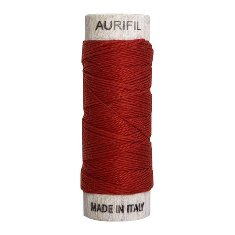 AURIFIL 2395 Pumpkin Spice Rust MAKO 8 Weight Wt 35 Meters 38 Yards Spool Quilt Cotton Quilting Thread