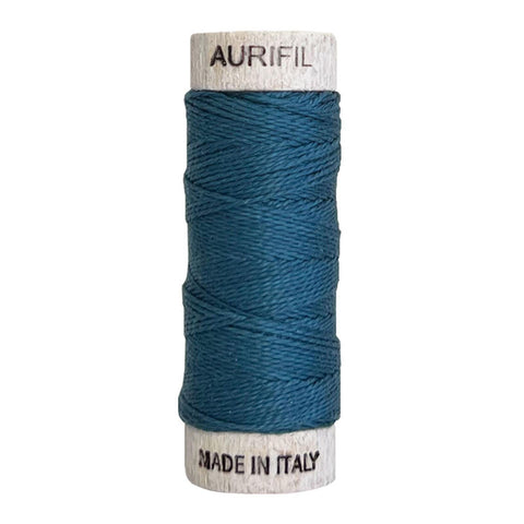 AURIFIL 4644 Smoke Blue Teal MAKO 8 Weight Wt 35 Meters 38 Yards Spool Quilt Cotton Quilting Thread