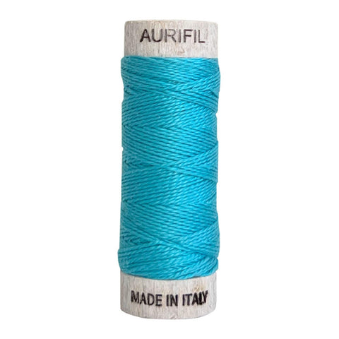 AURIFIL 5005 Medium Turquoise Blue MAKO 8 Weight Wt 35 Meters 38 Yards Spool Quilt Cotton Quilting Thread