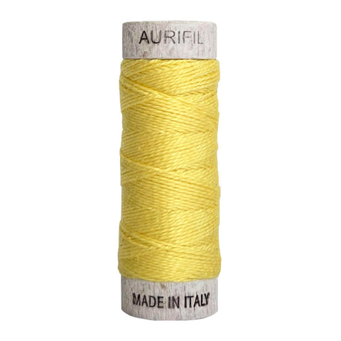 AURIFIL 2115 Lemon Yellow MAKO 8 Weight Wt 35 Meters 38 Yards Spool Quilt Cotton Quilting Thread