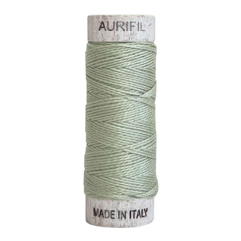 AURIFIL 2843 Light Grey Green MAKO 8 Weight Wt 35 Meters 38 Yards Spool Quilt Cotton Quilting Thread