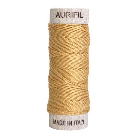 AURIFIL 5001 Ocher Yellow MAKO 8 Weight Wt 35 Meters 38 Yards Spool Quilt Cotton Quilting Thread