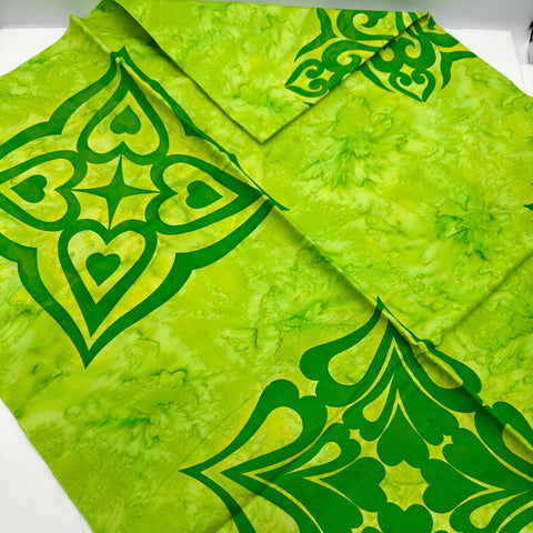 Assorted 5 YARDS Batik Green Blue Yellow Marbled Watercolors Batik Cotton Batik Fabric Five 1 Yards A113